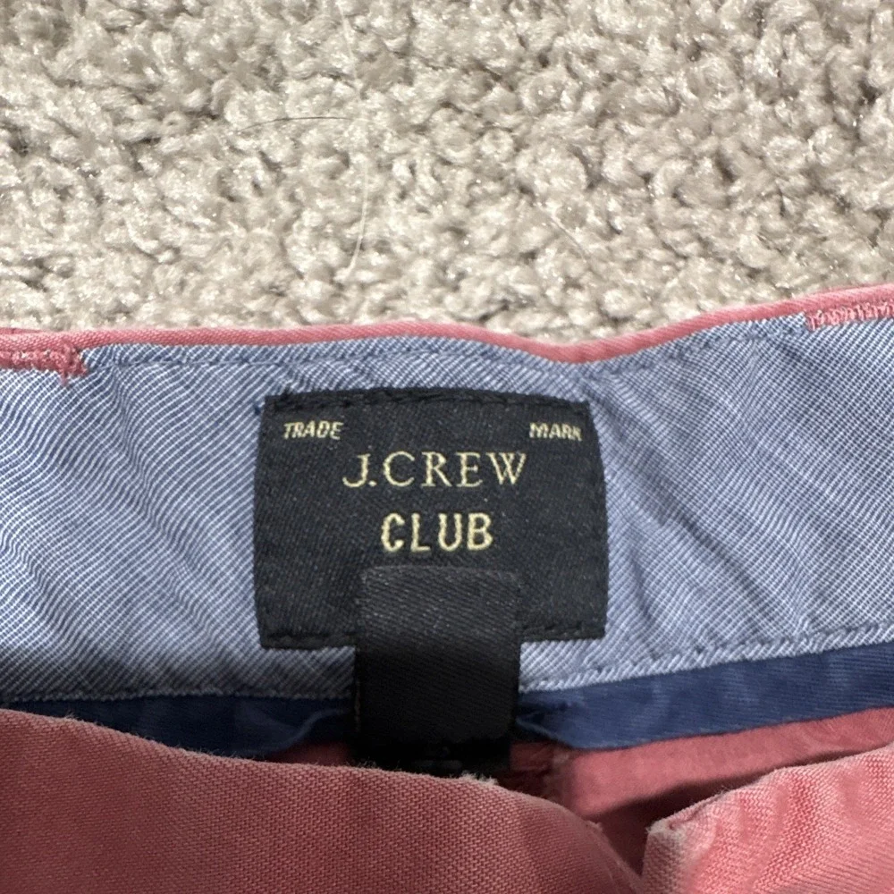 J.CREW Men's Pink Cotton Chino Shorts Flat Front Solid Pockets 11